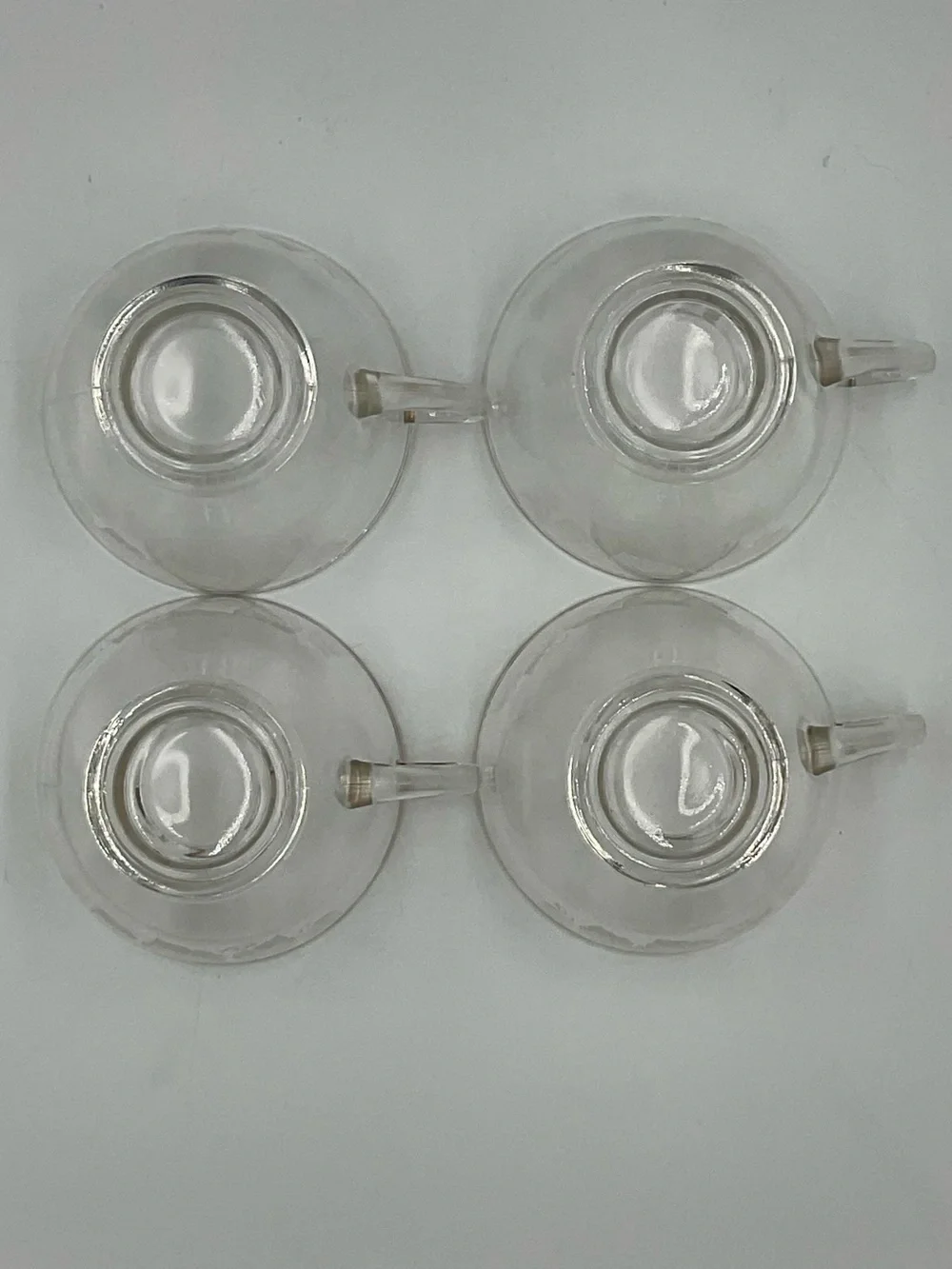 Vintage Anchor Hocking Grape Leaf Punch Cups with Gold Rims Set of 4